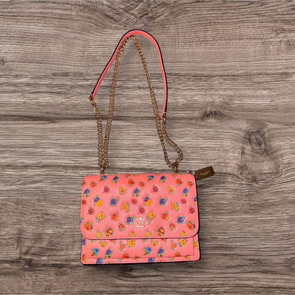 Coach Pink Floral Crossbody Bag